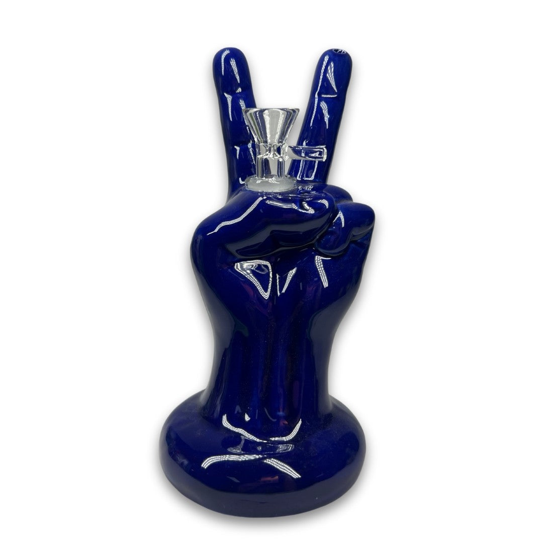 Pipa Mano De Paz Ceramica Azul 20cm