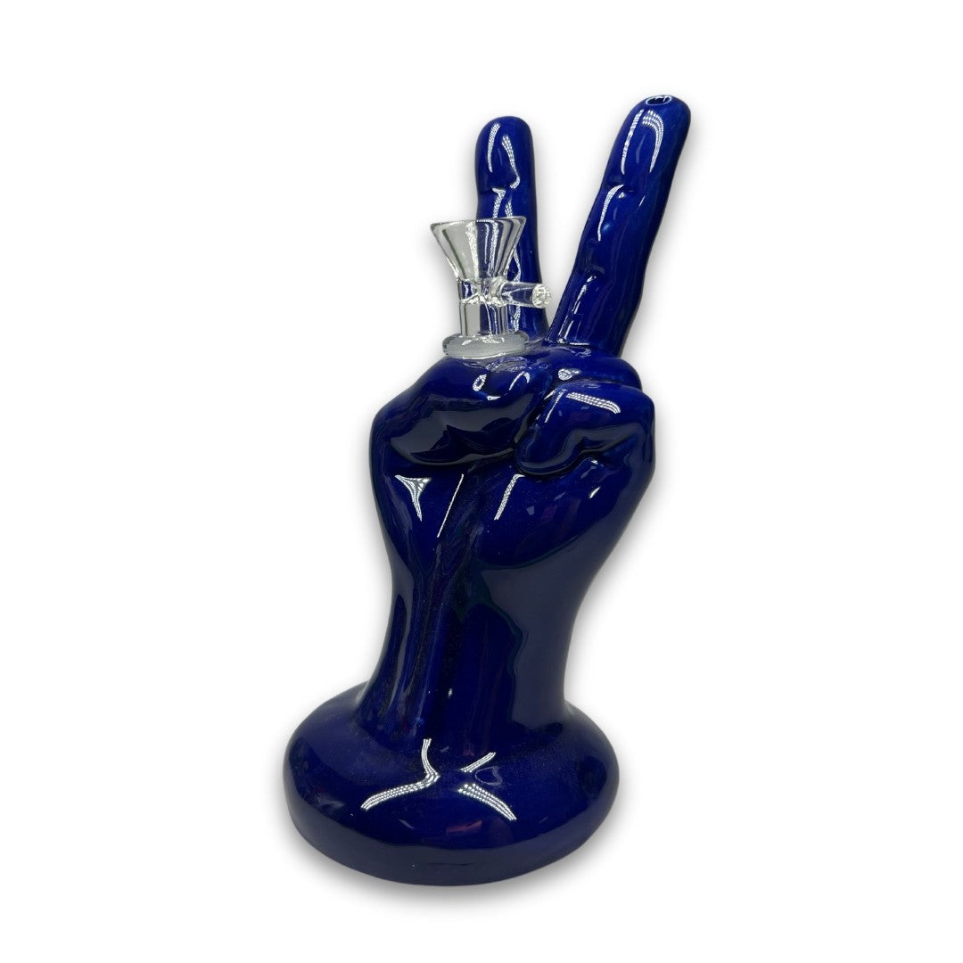 Pipa Mano De Paz Ceramica Azul 20cm