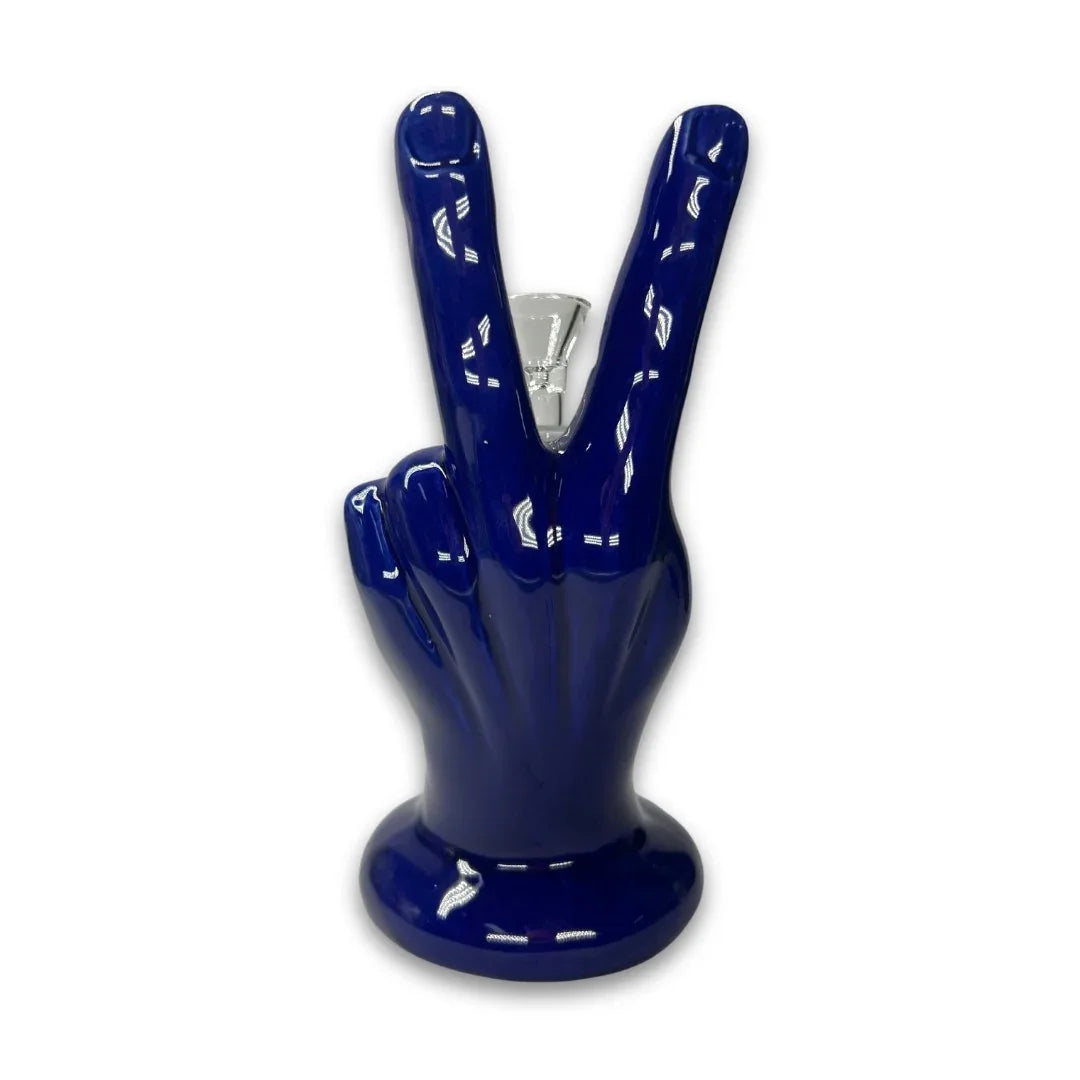 Pipa Mano De Paz Ceramica Azul 20cm