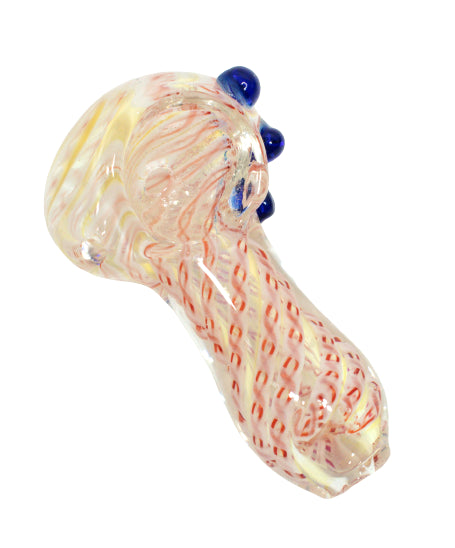 Pipa Pyrex 6 cms 3 Puntitos Azul Transparente