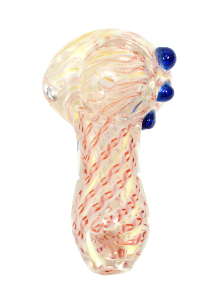 Pipa Pyrex 6 cms 3 Puntitos Azul Transparente