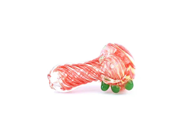 Pipa Pyrex 6 cms 3 Puntitos Roja Verde