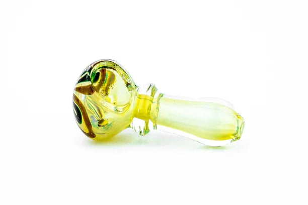 Pipa Pyrex 6 cms 4 Hojas Café Verde