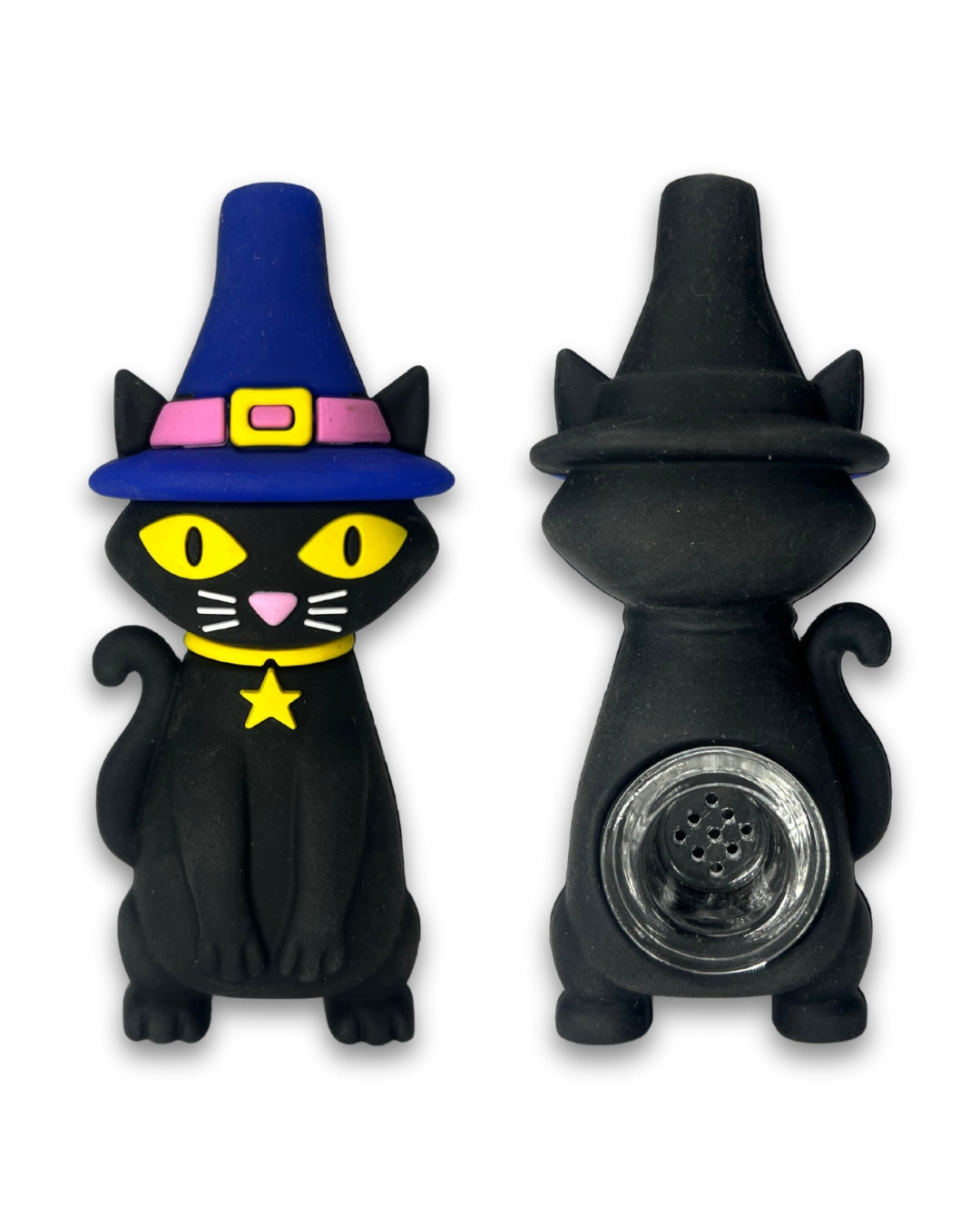 Pipa Gato Negro De Silicona