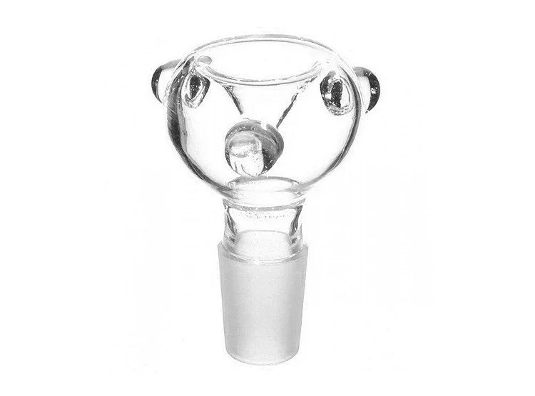 Quemador de vidrio Pyrex macho 14 mm, forma redonda, fondo blanco, accesorio para bong
