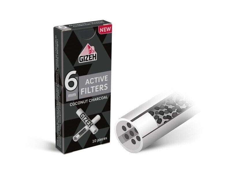 Boquillas Gizeh Carbon Activado 6mm 10 unid.