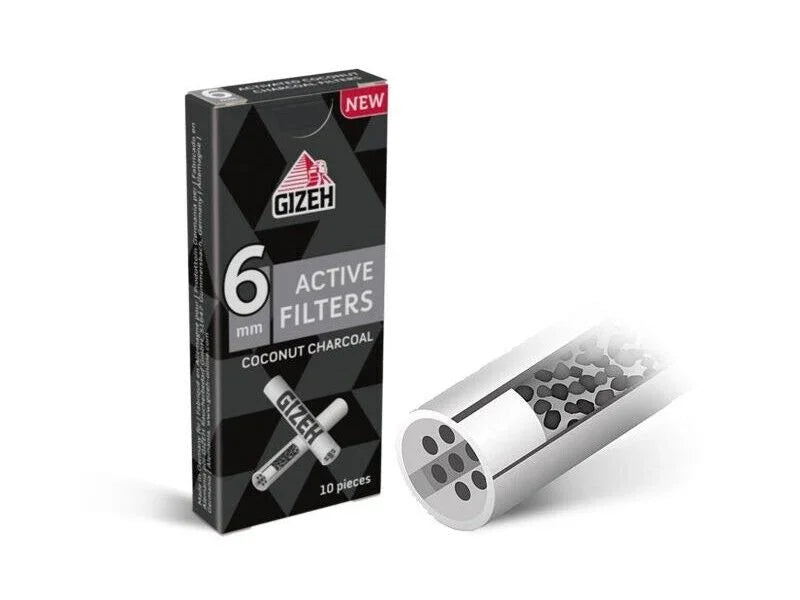 Boquillas Gizeh Carbon Activado 6mm 10 unid.