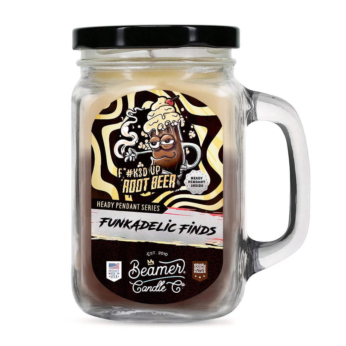 Vela Large Funkadelic Finds F*#k3d Up Root Beer - Beamer Candle