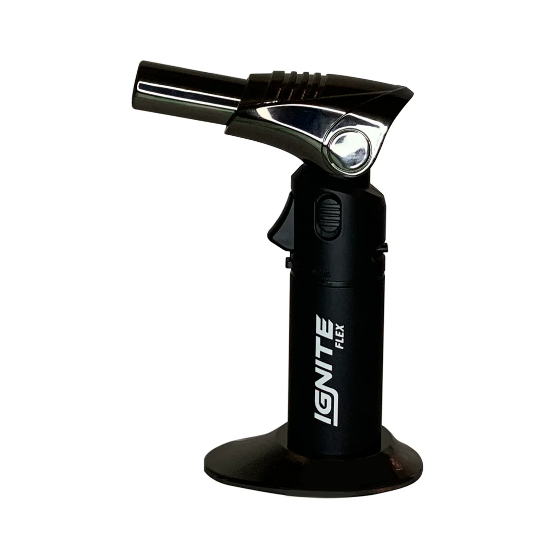 Soplete de gas negro IGNITE FLEX con base ancha y boquilla metálica, herramienta de cultivo