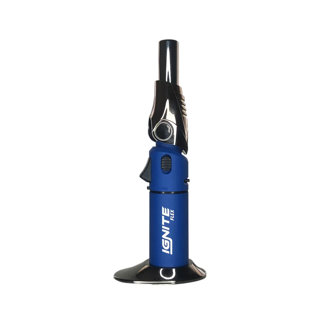Soplete de cocina azul Ignite Flex con base metálica, ideal para cultivo indoor y manualidades.