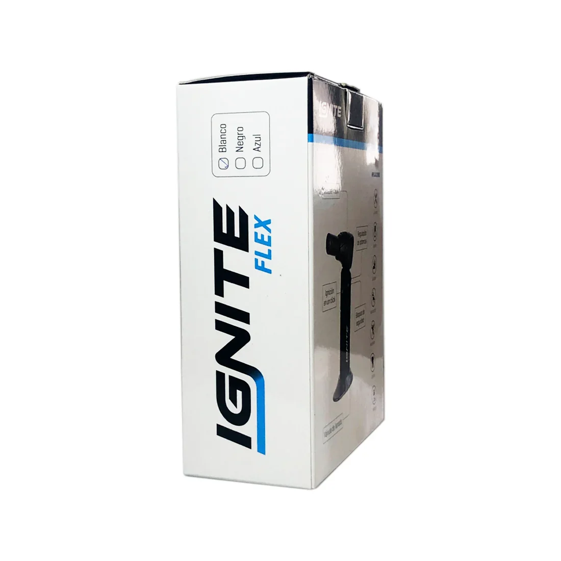 Caja de soplete flex azul para cultivo indoor, opción color blanco seleccionada
