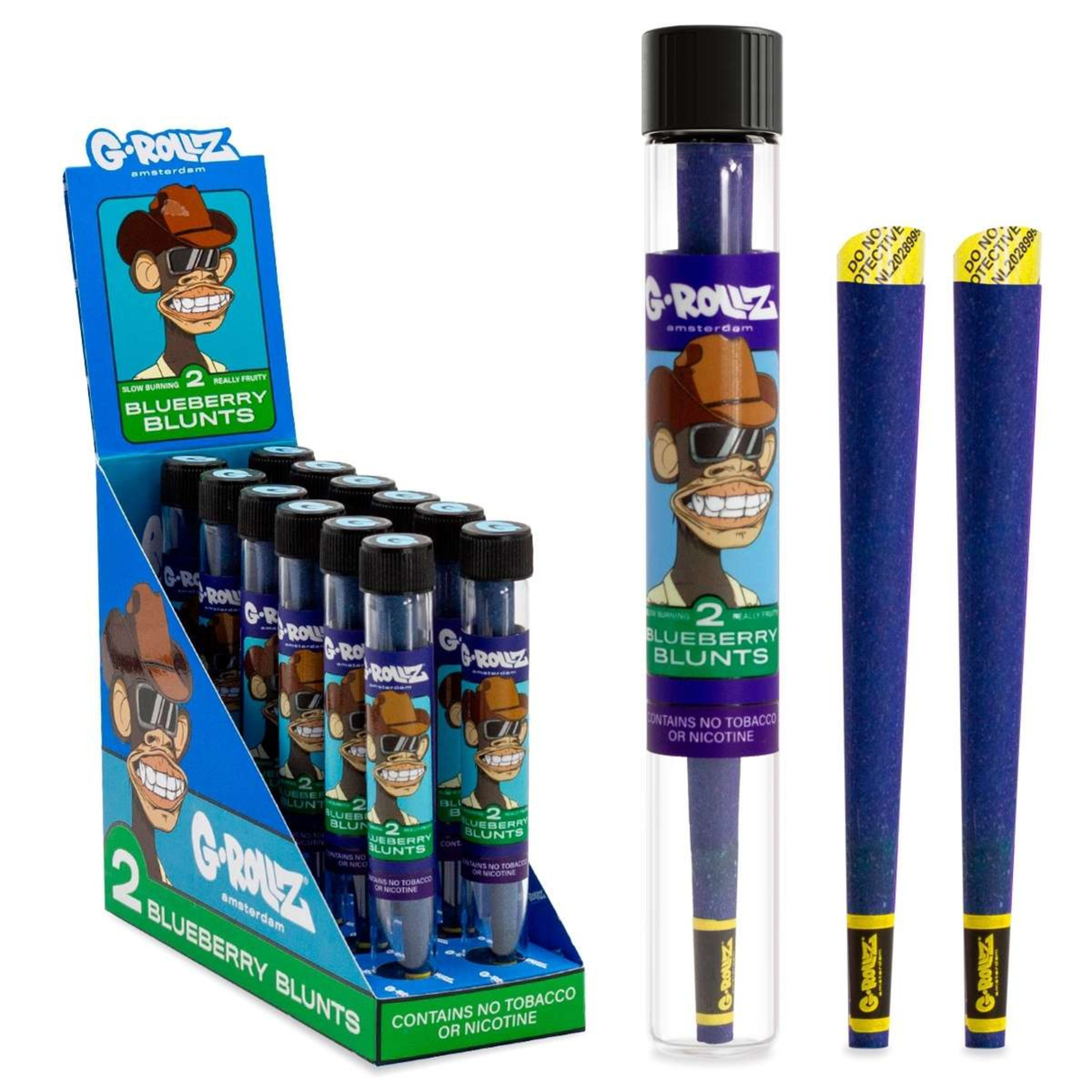 Tubo Cono Blunts x2 Blueberry Mono G-Rollz
