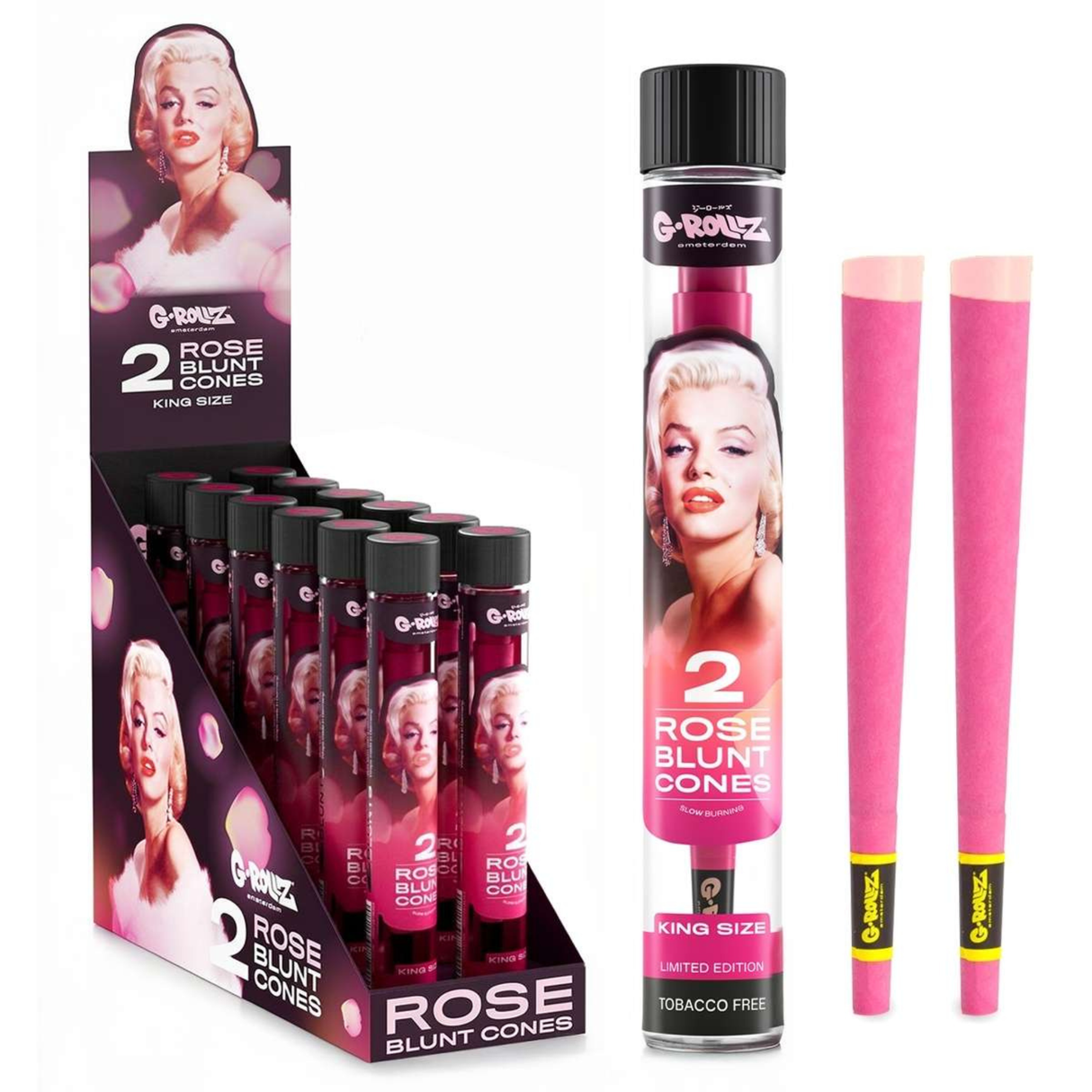 Tubo Cono Blunts x2 Rose Fabulous Face Marilyn G-Rollz