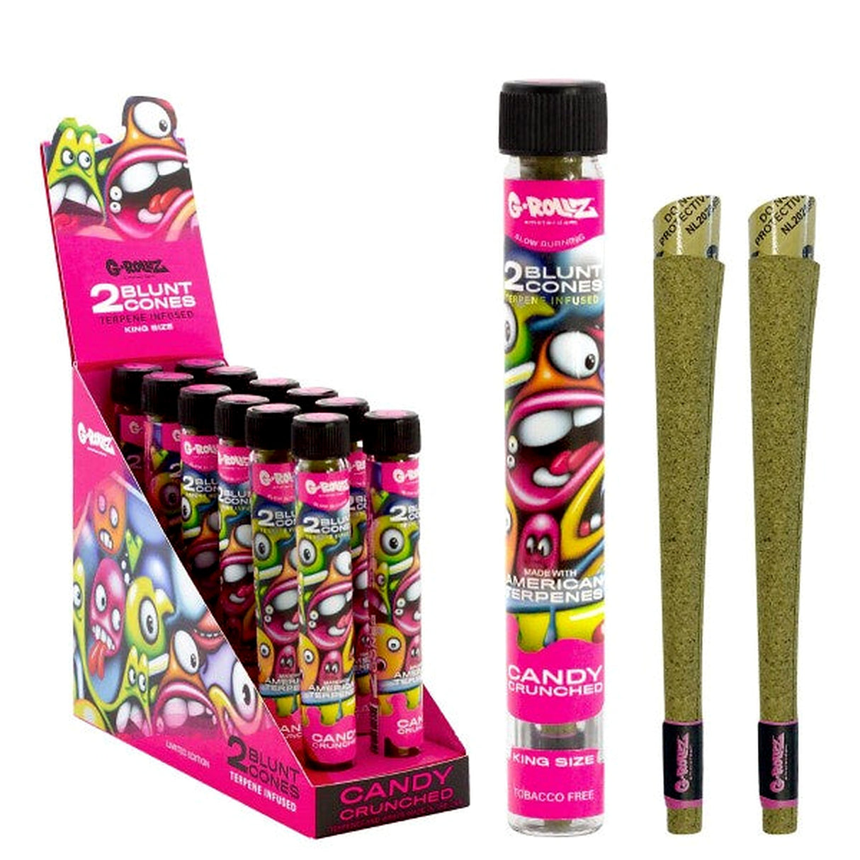 Tubo Cono Terpene Blunts x2 Candy Crunched G-Rollz - vista 2