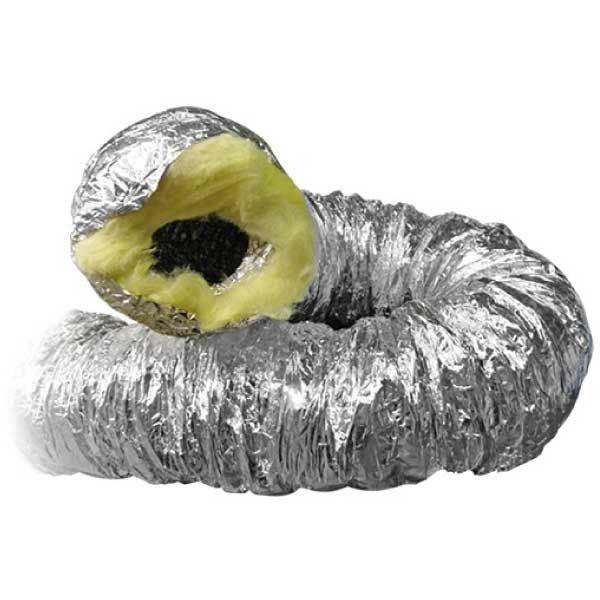 Tubo de extracción insonorizado de aluminio de 102mm para ventilación indoor