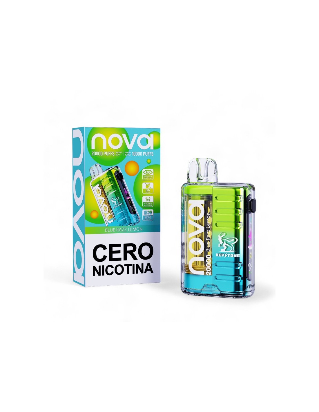 Vape Desechable Nova 20.000 Pff 0% nic - Blue Razz Lemon