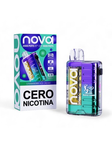 Vape Desechable Nova 20.000 Pff 0% nic - Strawberry Ice Cream