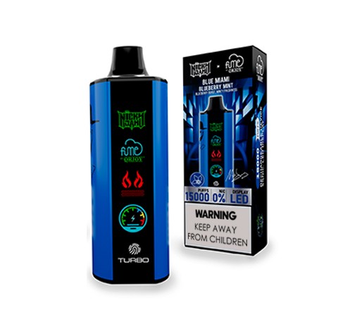 Vape Fume Nicky Jam 15.000 Puffs 0% Nic Blue Miami (Blueberry Mint)