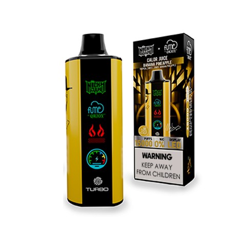 Vape Fume Nicky Jam 15.000 Puffs 0% Nic Calor Juice (Banana Pinneapple)