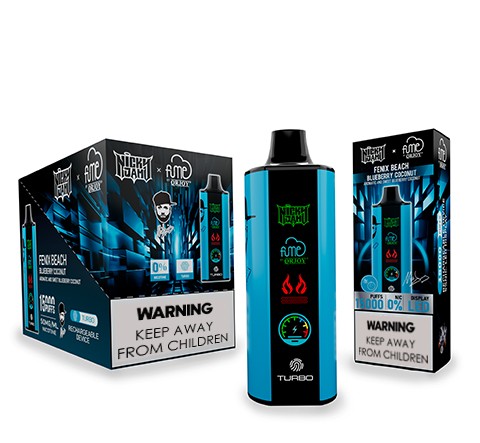 Vape Fume Nicky Jam 15.000 Puffs 0% Nic Fenix Beach (Blueberry Coconut)