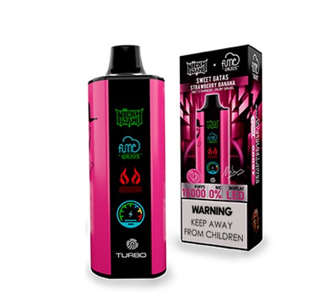 Vape Fume Nicky Jam 15.000 Puffs 0% Nic Sweet Gatas (Strawberry Banana)