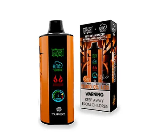 Vape Fume Nicky Jam 15.000 Puffs 0% Nic Yellow Amanecer (Mango, Banana, Piña)