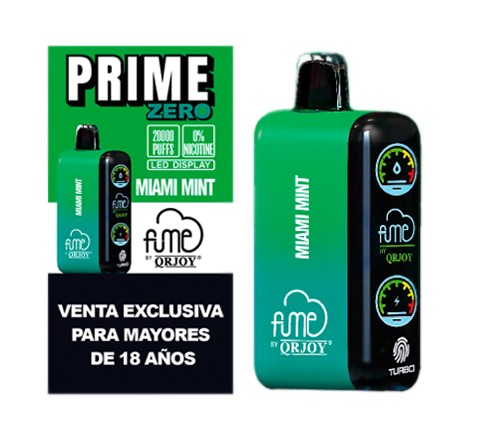 Vape Fume Prime Zero Miami Mint 20.000 Pff 0% nic