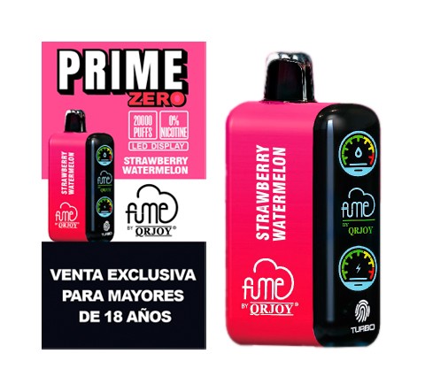 Vape Fume Prime Zero Strawberry Watermelon 20.000 Pff 0% nic