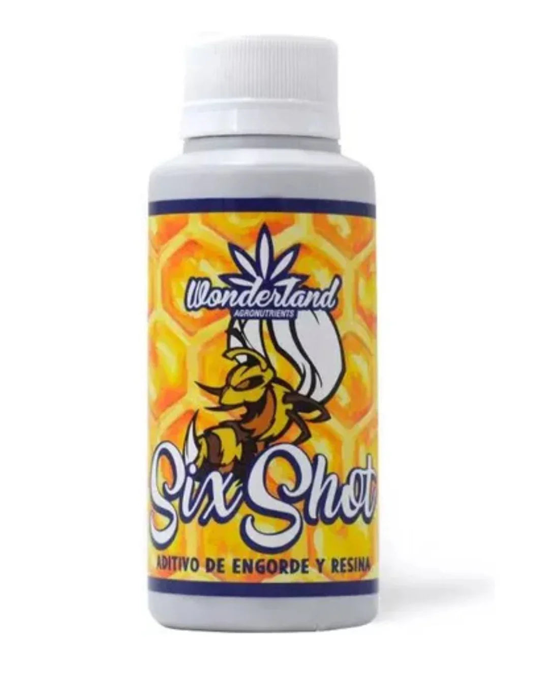 Botella de Six Shot aditivo de engorde y resina para cultivo indoor, fondo de panal y abeja