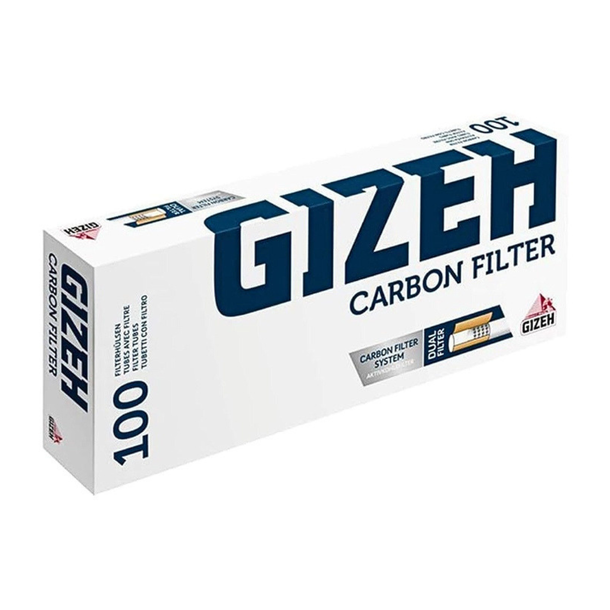 Tubos Gizeh Carbón Activo 100Uds