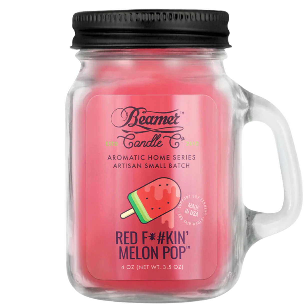 Vela Small Red Fkin Melon Pop - Beamer Candle