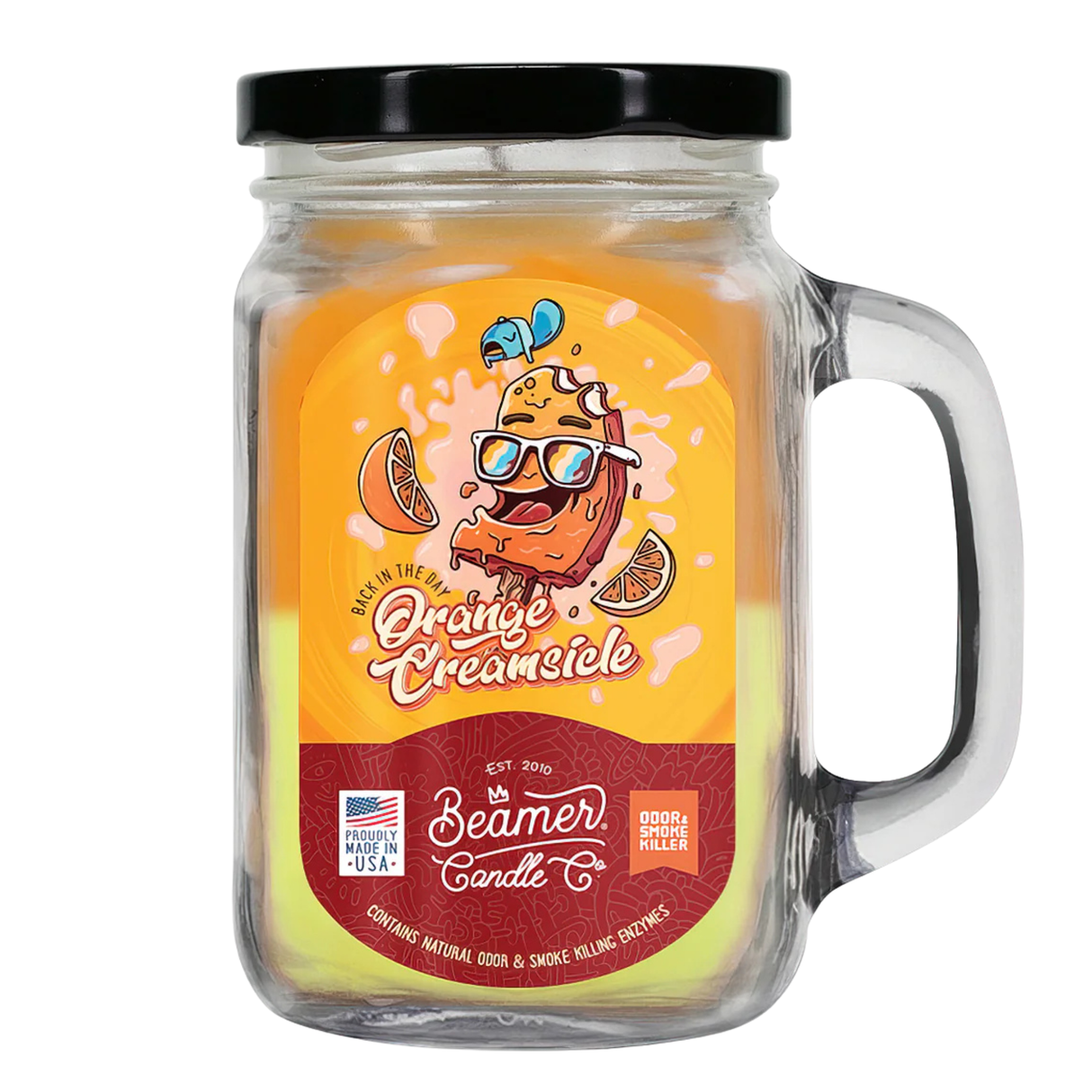 Vela Large Back in the Day Orange Creamsicle - Beamer Candle