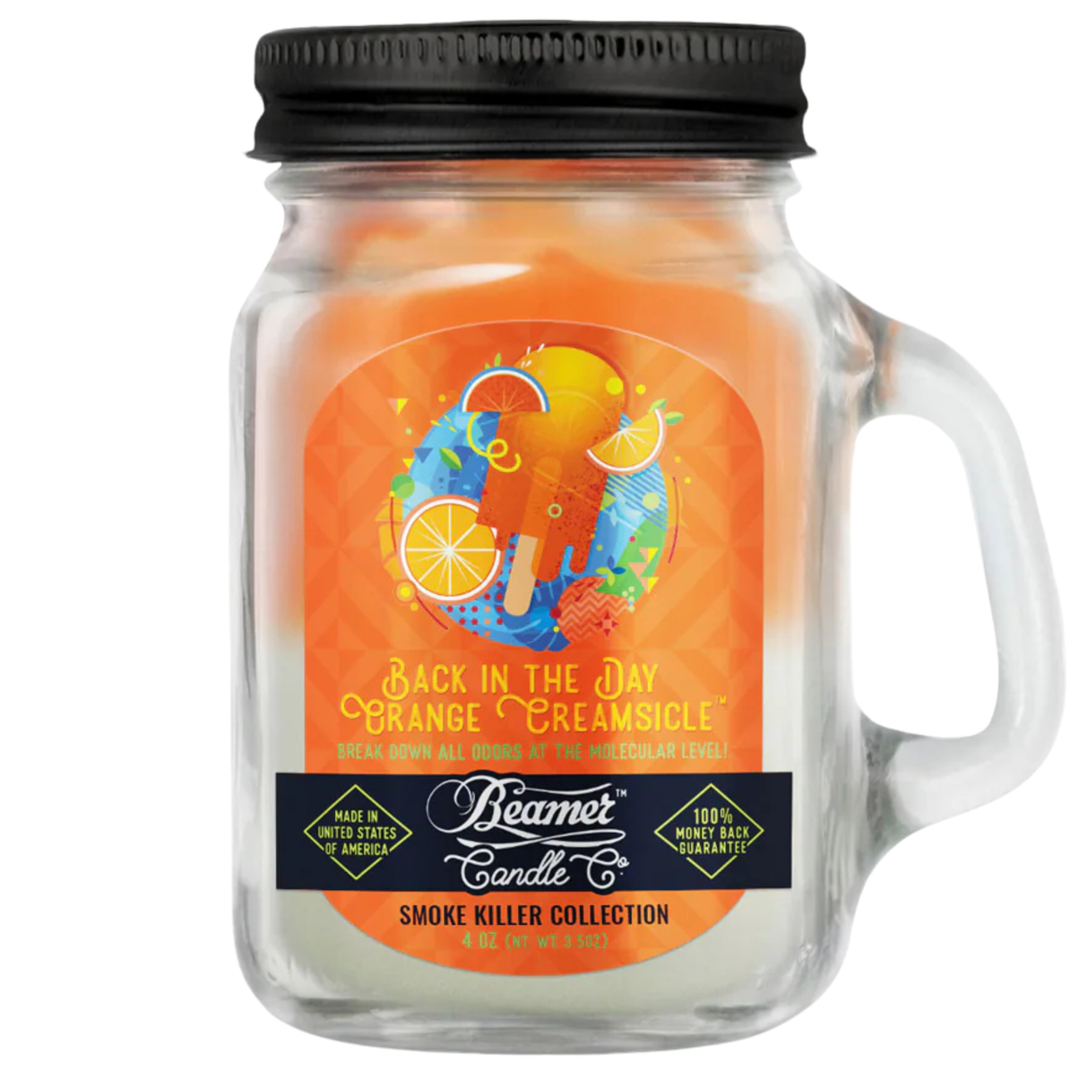 Vela Small Back in the Day Orange Creamsicle - Beamer Candle