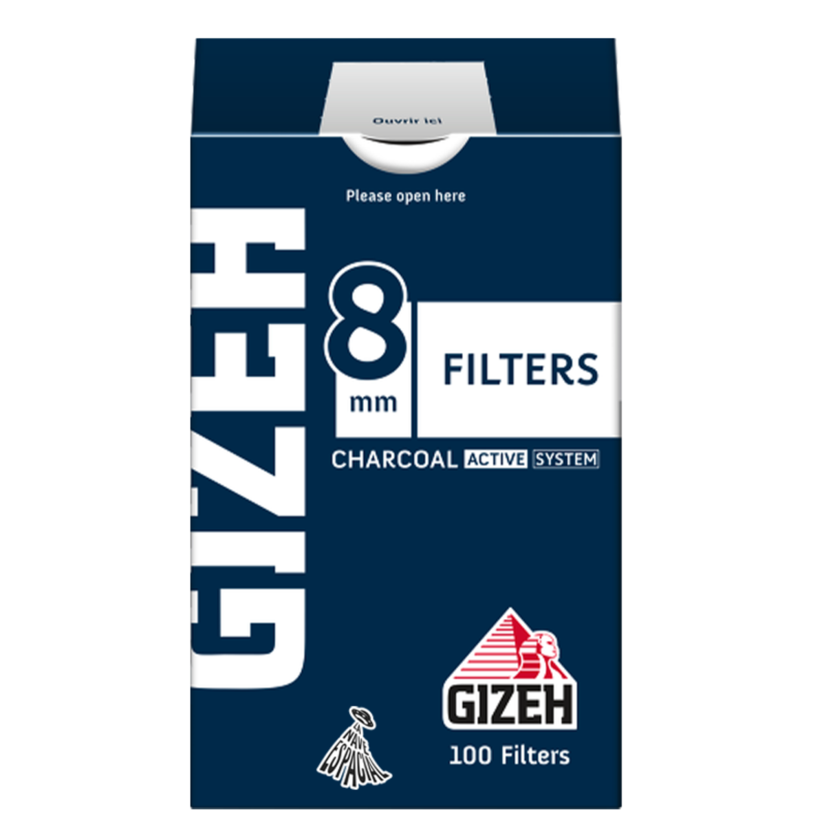 Filtros Gizeh Regular Azul Carbón activado 100 unid.