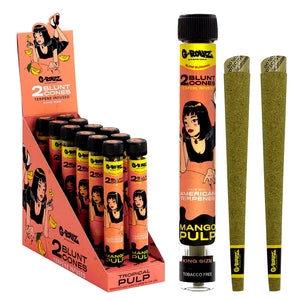 Tubo Cono Terpene Blunts x2 Mango Pulp G-Rollz — display