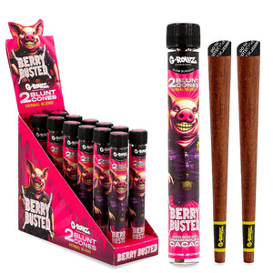 Tubo Cono Herbal Blunts x2 Berry Busted G-Rollz — display