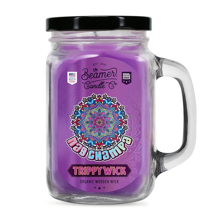Vela Large Trippy Wick Nag Champa - Beamer Candle