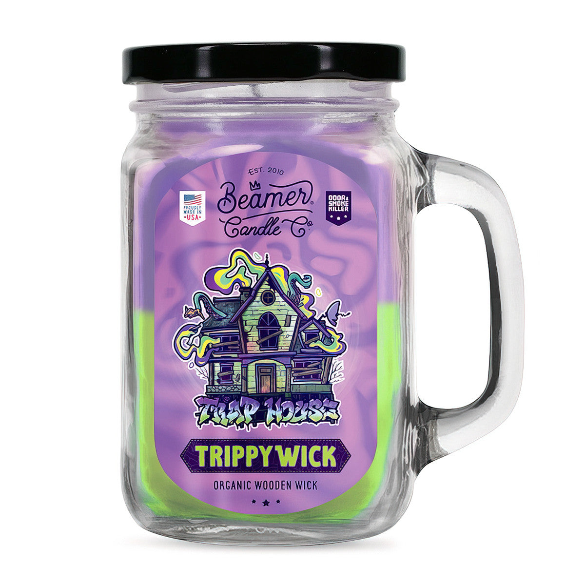 Vela Large Trippy Wick Trap House - Beamer Candle