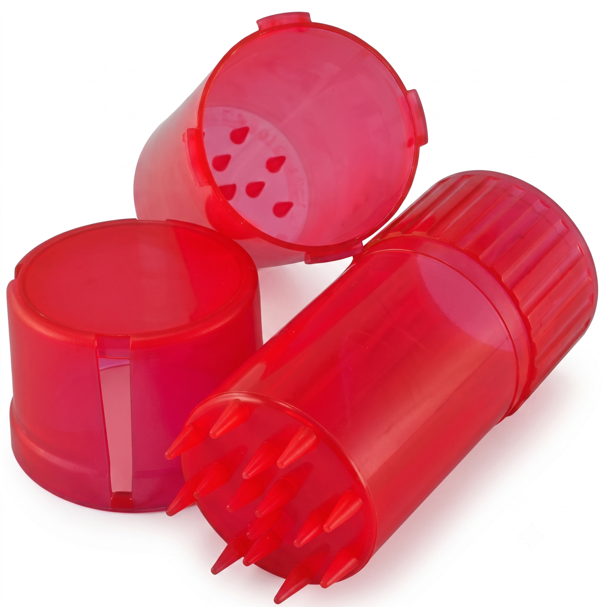 Moledor Y Contenedor 3 En 1 Rojo