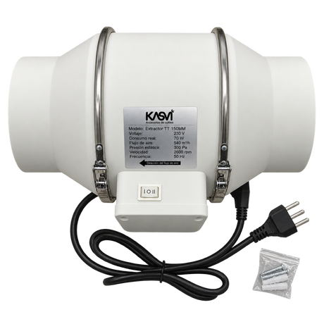 Extractor TT 150mm 540 m3/h con Cable - Kasvi