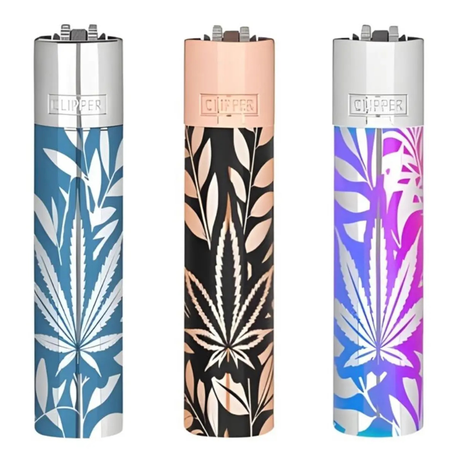 Encendedor Clipper Metalico Jungle Leaf