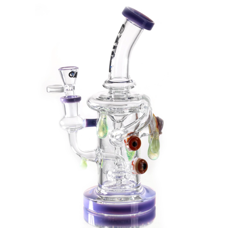 Bong Big Eye Recycler Purple 26 Cm Calvoglass