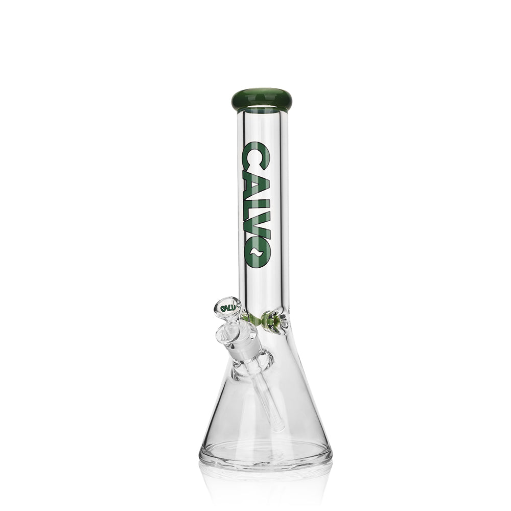 Bong Beaker 35cm 9mm Premium Verde - Calvo Glass