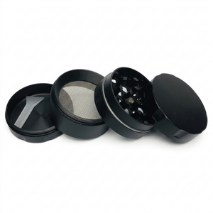 Moledor Metalico 40Mm 4Pcs Aluminio Calado Negro