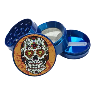 Moledor Metalico 40 Mm 4 Pcs. Catrinas Azul