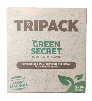 TriPack Fertilizantes Grow + Bloom + Fat Flower - Green Secret