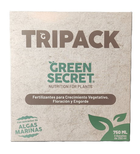 TriPack Fertilizantes Grow + Bloom + Fat Flower - Green Secret