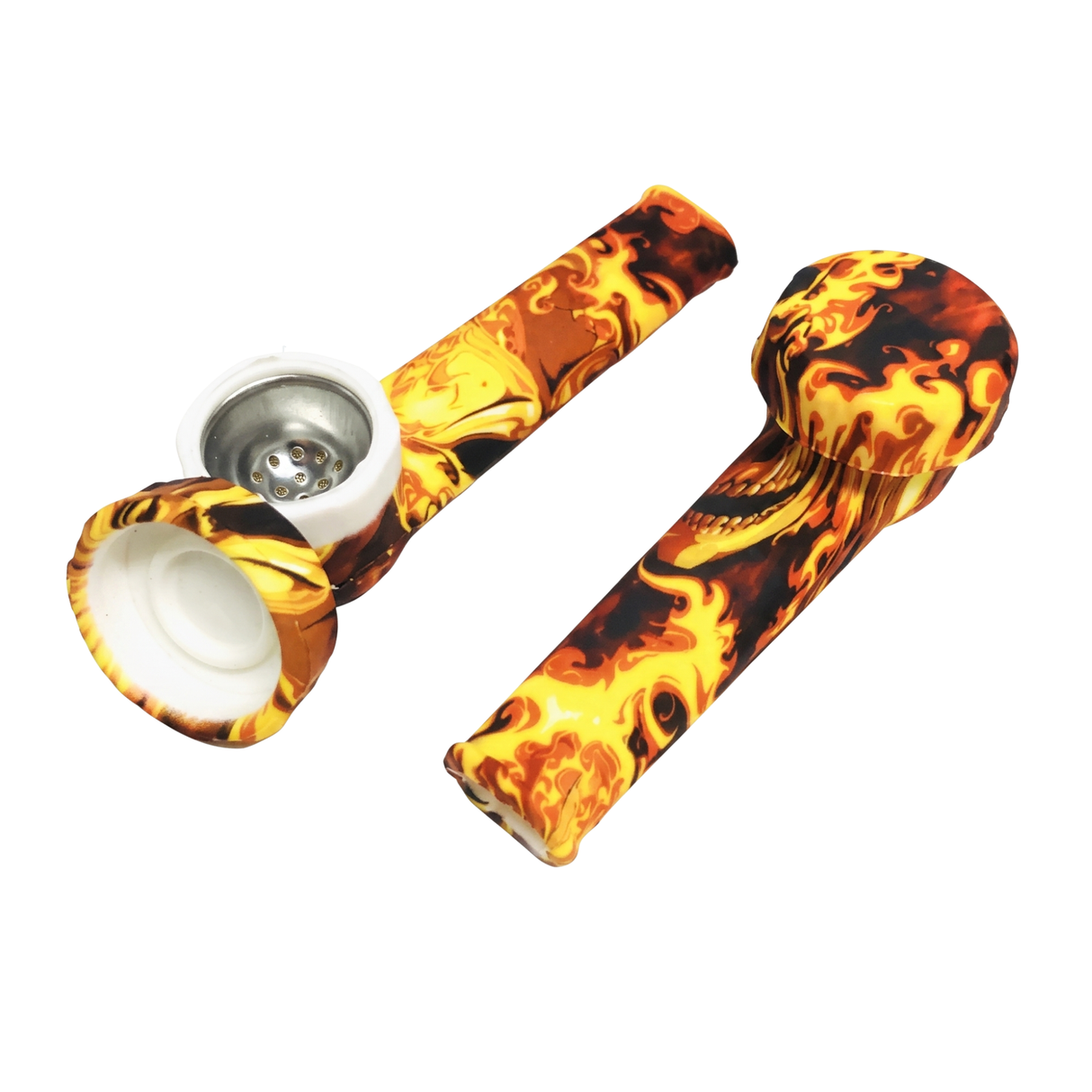 Pipa De Silicona 9 Cm WaterPrint Fire