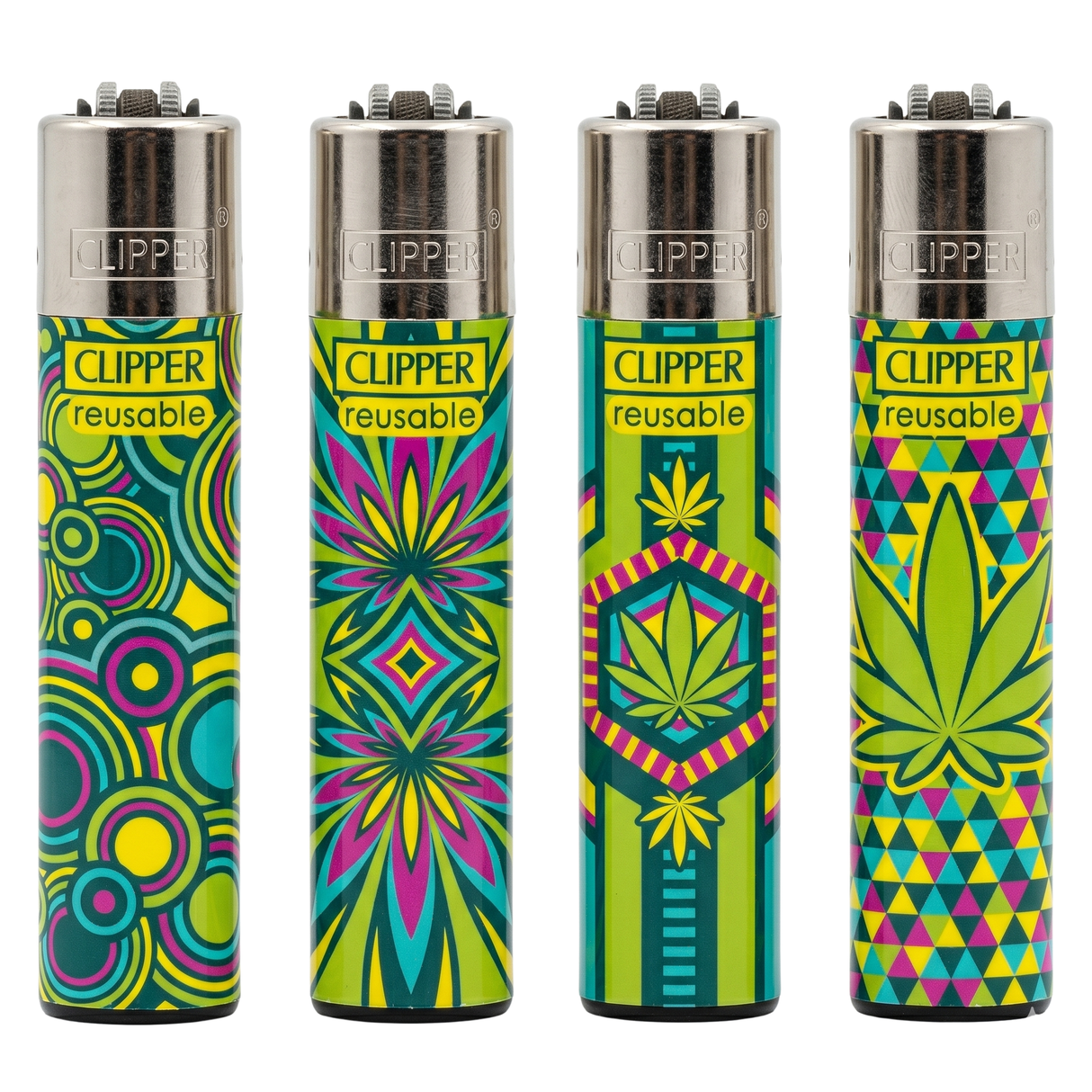Encendedor Clipper Green Leaves