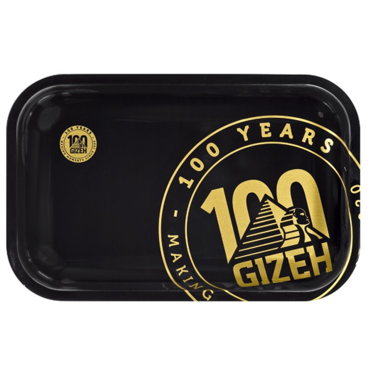 Bandeja Metalica Mediana Negra 100 años Gizeh